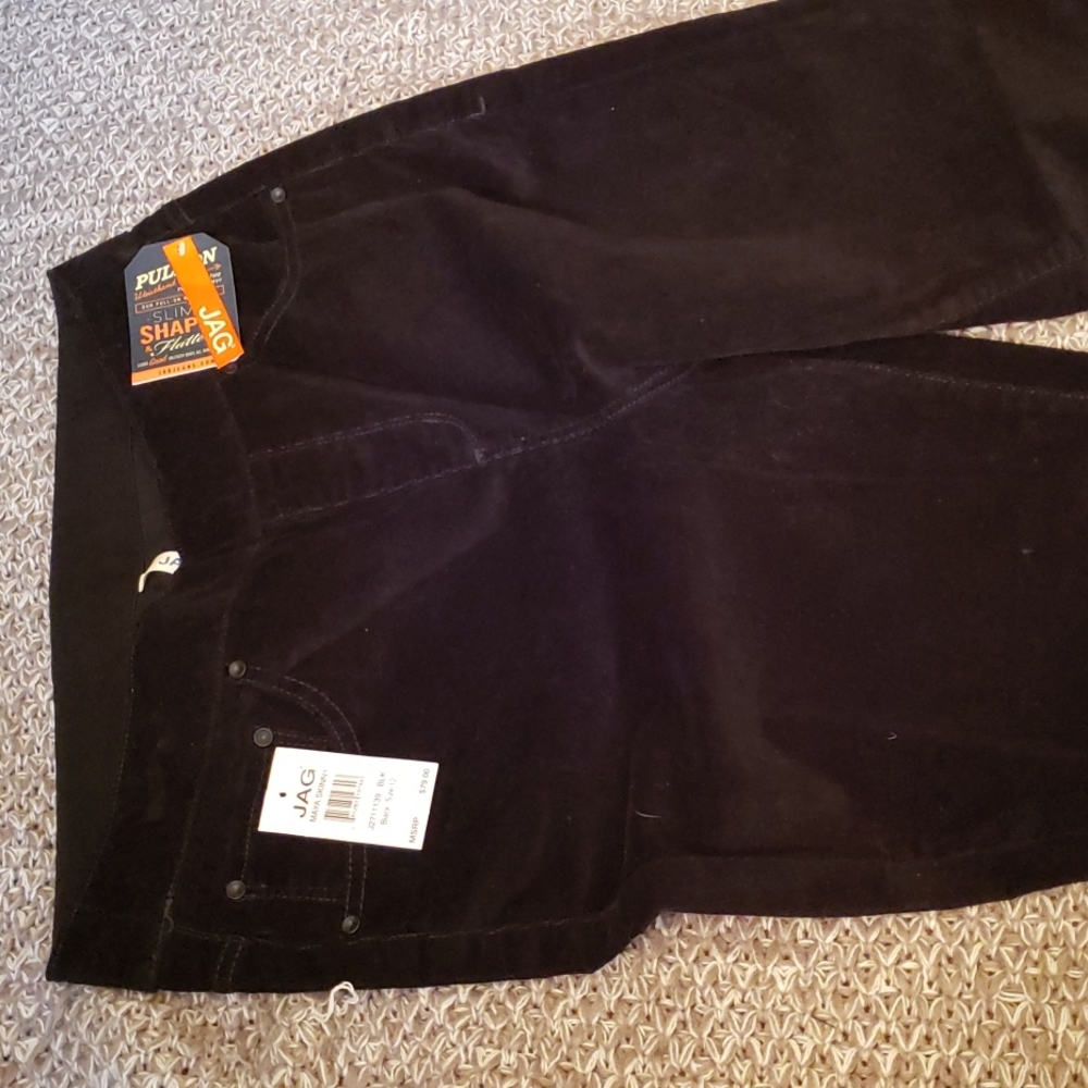 NWT Black Velvet JAG Pants, Size 12